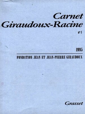 cover image of Carnet Giraudoux Racine Tome 1